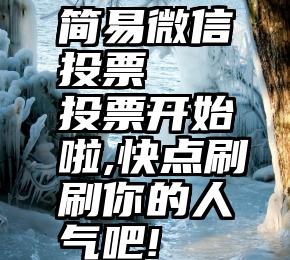 简易微信投票   投票开始啦,快点刷刷你的人气吧!