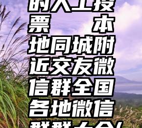 诚信可靠的人工投票   本地同城附近交友微信群全国各地微信群群大全(新的群)