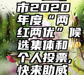 网络微信投票收费   昆明市2020年度“两红两优”候选集体和个人投票,快来助威宜良县“两红两优”