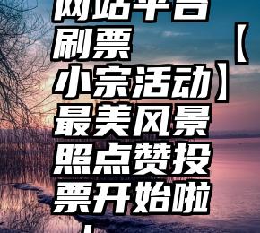 网站平台刷票   【小宗活动】最美风景照点赞投票开始啦~!