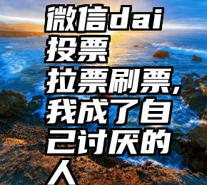 微信dai投票   拉票刷票,我成了自己讨厌的人