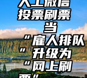 人工微信投票刷票   当“雇人排队”升级为“网上刷票”