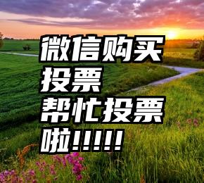 微信购买投票   帮忙投票啦!!!!!