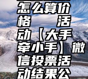 微信投票怎么算价格   活动【大手牵小手】微信投票活动结果公布