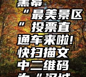 微信投票是不是有黑幕   “最美景区”投票直通车来啦!快扫描文中二维码为“汉城湖景区”投票吧!