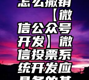 微信投票怎么撤销   【微信公众号开发】微信投票系统开发应具备的基础功能!