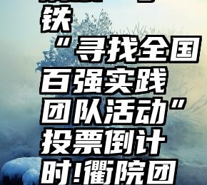 微信互投刷票 乌铁   “寻找全国百强实践团队活动”投票倒计时!衢院团队等您助力!