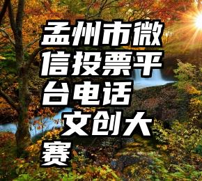 孟州市微信投票平台电话   文创大赛