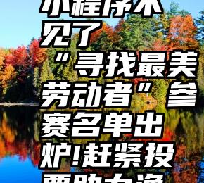 微信投票小程序不见了   “寻找最美劳动者”参赛名单出炉!赶紧投票助力渔民拿大奖