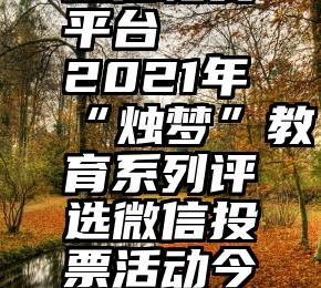 微信秒赞平台   2021年“烛梦”教育系列评选微信投票活动今天上线!