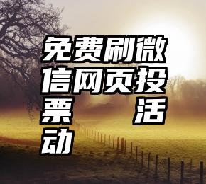 免费刷微信网页投票   活动