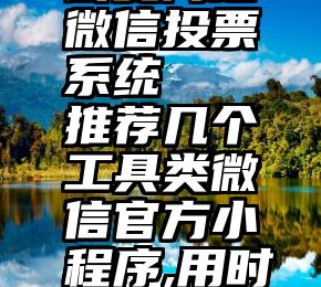 云麦网络微信投票系统   推荐几个工具类微信官方小程序,用时方恨少!